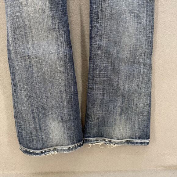 Miss Me Jeans Women's 27x31 (4) Blue Bootcut Rhinestone Pocket Flaps Studding - Picture 6 of 16